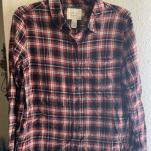 Red & Black Plaid Button Down